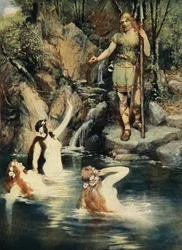 The Three Maidens Swam Close to the Shore, from 